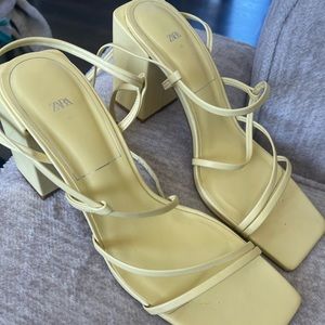 Size 10/41 Zara block heels worn once!